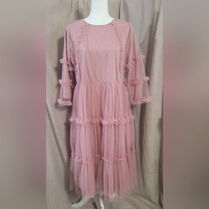 Dainty Jewells Blush Long Sleeve Dress